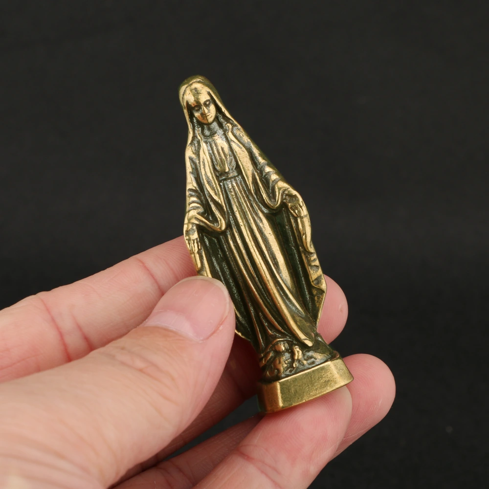 Virgin Mary Brass Ornament