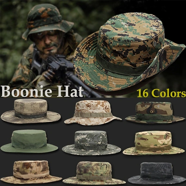 Camouflage Military Bonnie Hat Tactical Mountain Hiking Climbing Camping Jungle Hat Barbecue Cap Fishing Bucket Hats