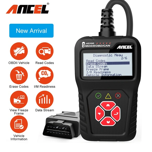 ANCEL AS100 OBD2 Scanner Live Data OBD 2 Automotive Scanner Multi-language Car Diagnostic Tool for Engine OBD2 Fault Code Reader PK CR3001