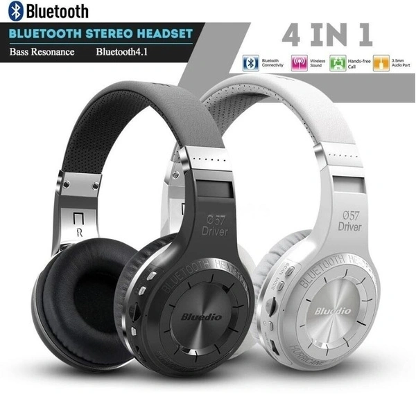 New product Original Bluedio H+ Bluetooth Headphone Headset Super Bass Music Mp3 Player with Microphone FM Radio for Mobile Phone