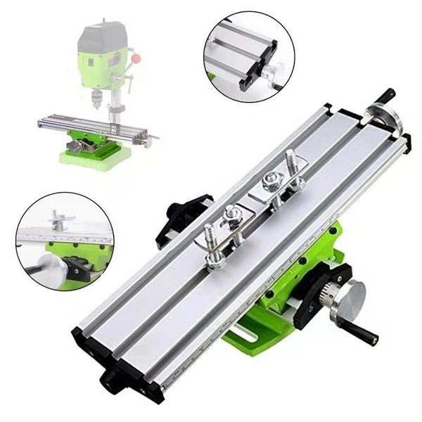 New Aluminum Alloy Milling Machine Compound Work Table Cross Slide Bench Drill Press Vise Fixture (Drill and Electric Machine are not included)
    