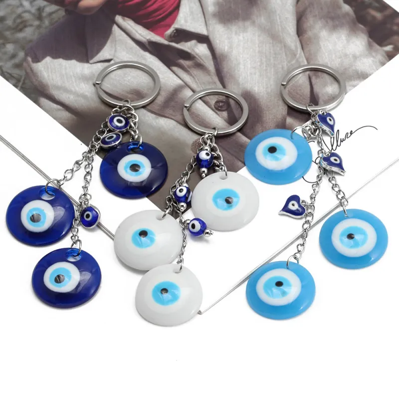 2023 New Evil Eye Keychain/Colorful Beads Keychain Jewelry Handicraft Accessories