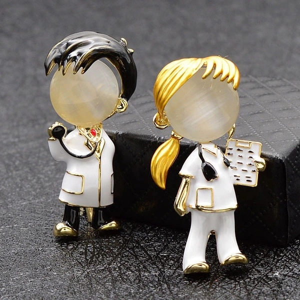 New Arrival Fashion Opal Enamel Doctor Boys And Girls Brooches Medical Brooch Pin Nurse Jewelry Fashion Jewelry Gift