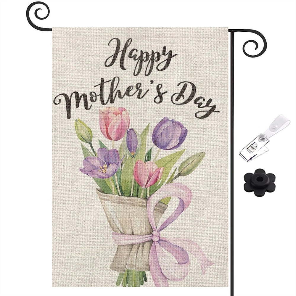 Happy Mothers Day Decoration Garden Flag Outdoor Yard Flag 12x18 inch,,Style 32