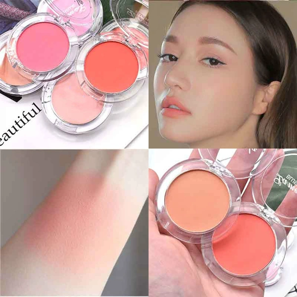 6 Colors Matte Blush Face Makeup Natural Blusher Facial Contour Powder Palette Peach Pink Blusher