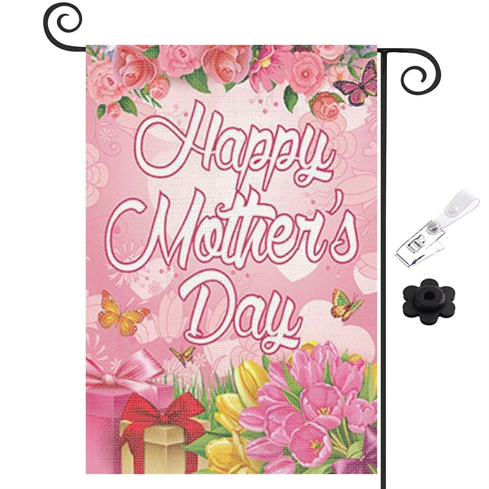 Happy Mothers Day Decoration Garden Flag Outdoor Yard Flag 12x18 inch,,Style 33