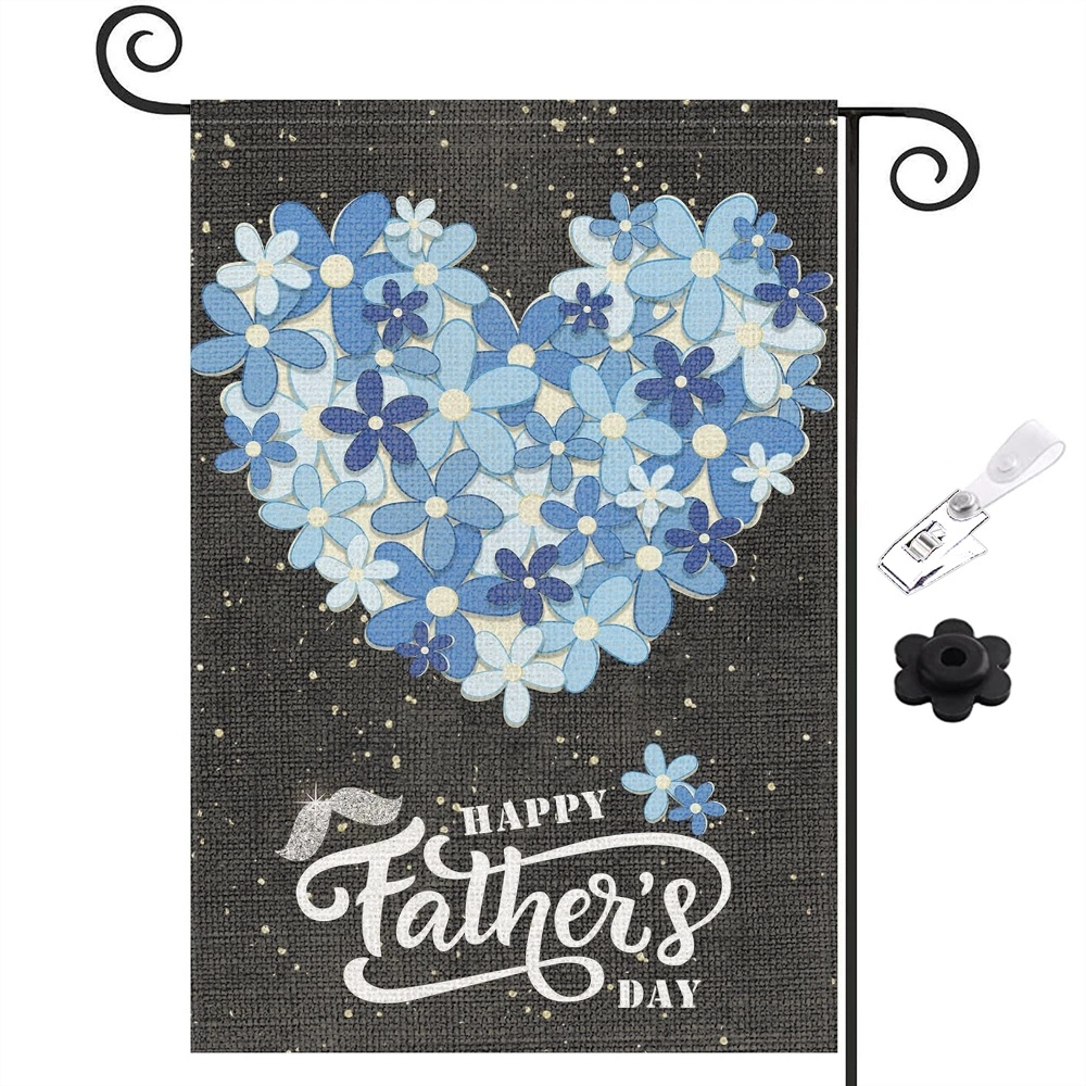 12x18 inch Happy Fathers Day Garden Flag - Set Wall Hanger Spring - House Banner Small Yard Gift Double-Sided,Style 31