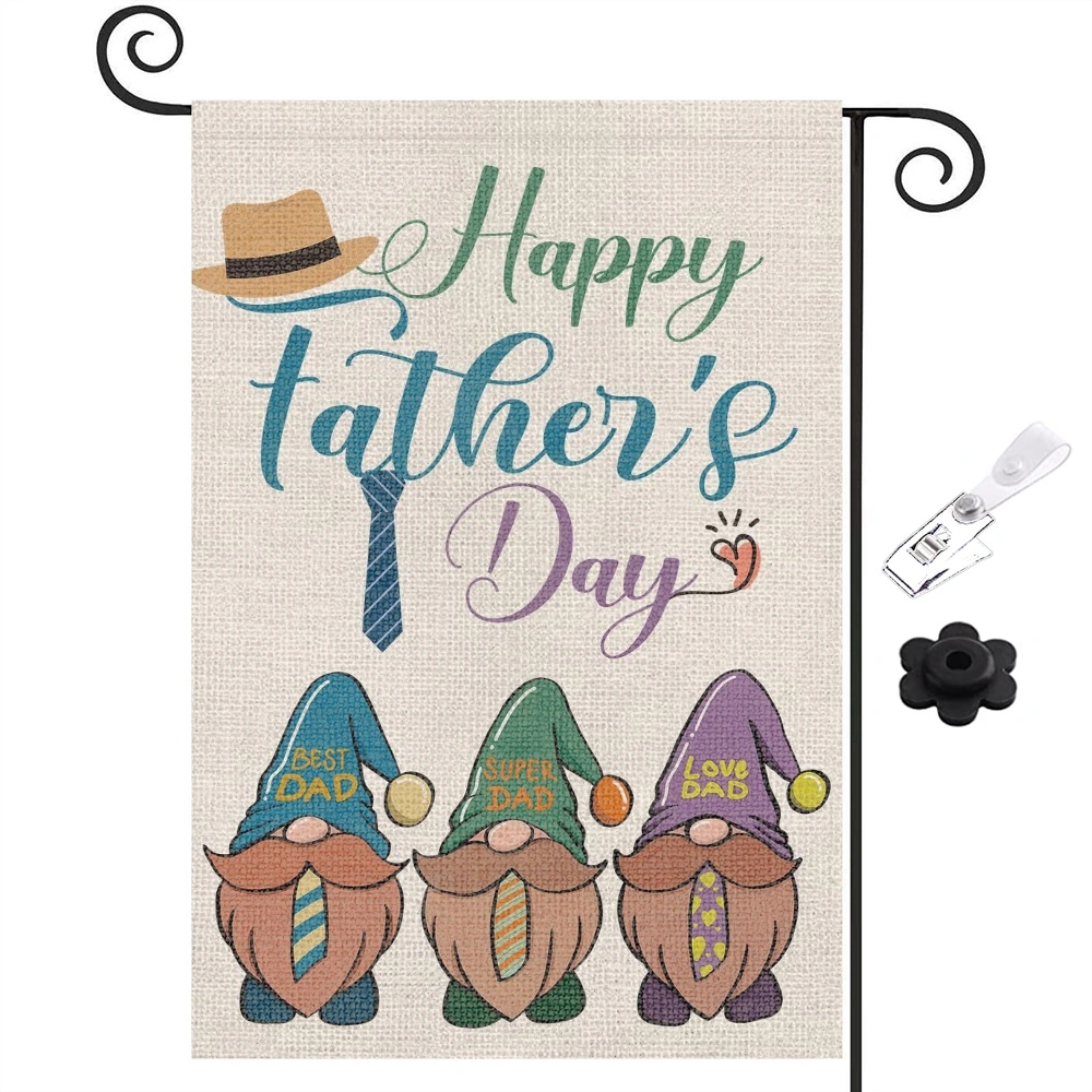 12x18 inch Happy Fathers Day Garden Flag - Set Wall Hanger Spring - House Banner Small Yard Gift Double-Sided,Style 34