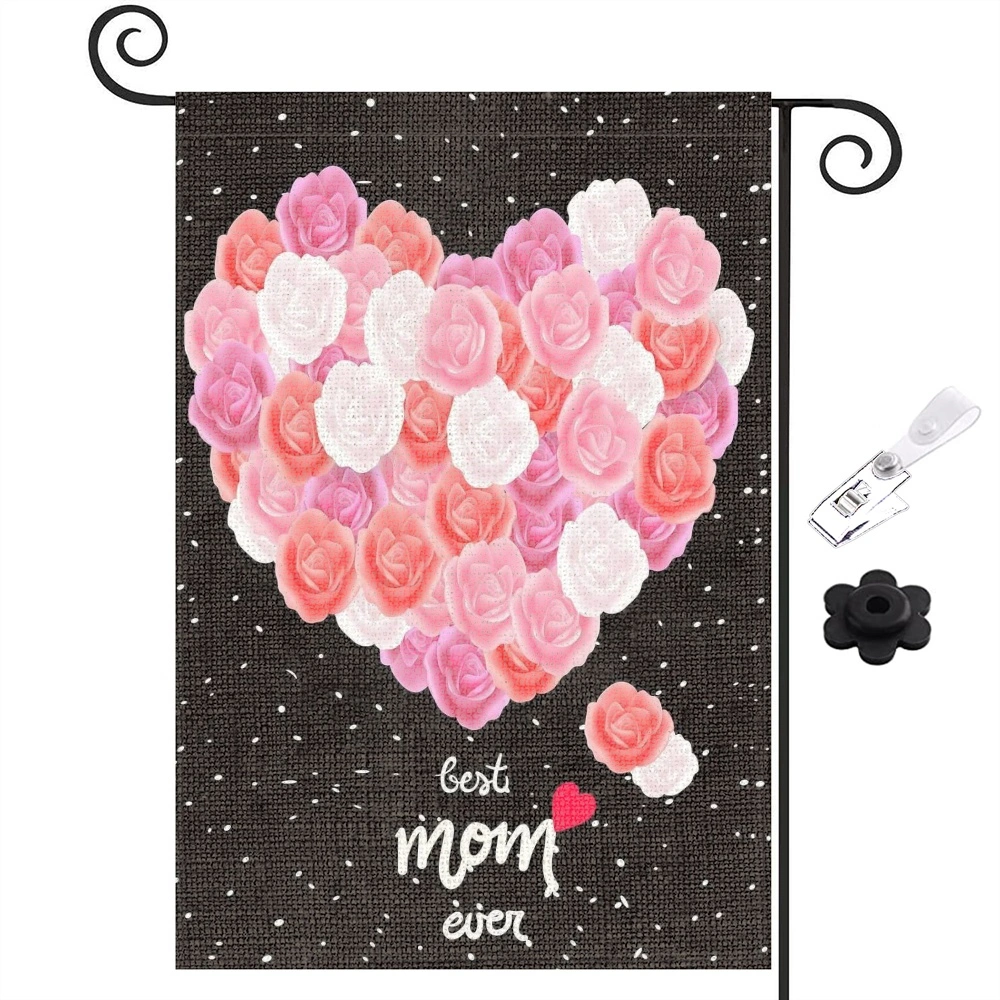 Happy Mothers Day Decoration Garden Flag Outdoor Yard Flag 12x18 inch,,Style 36