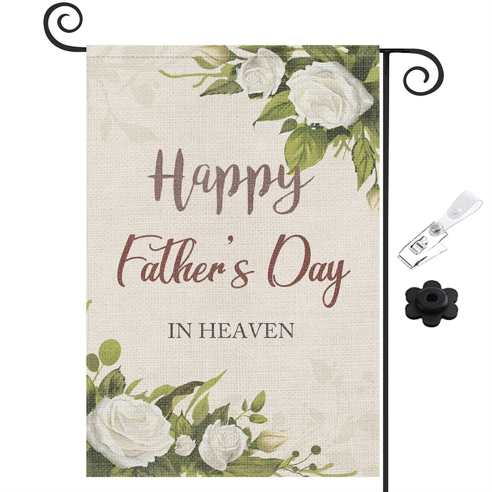 12x18 inch Happy Fathers Day Garden Flag - Set Wall Hanger Spring - House Banner Small Yard Gift Double-Sided,Style 32