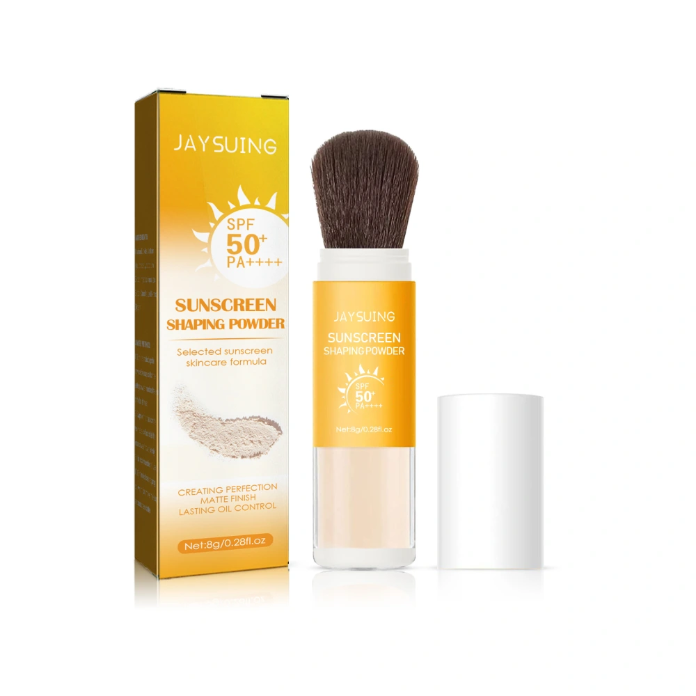 Sunscreen Face Powder Natural Brush on Sunscreen Sunblock Powder Oil Control Water Proof SPF Setting Powder