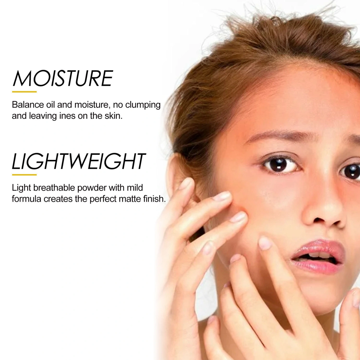 Sunscreen Face Powder Natural Brush on Sunscreen Sunblock Powder Oil Control Water Proof SPF Setting Powder