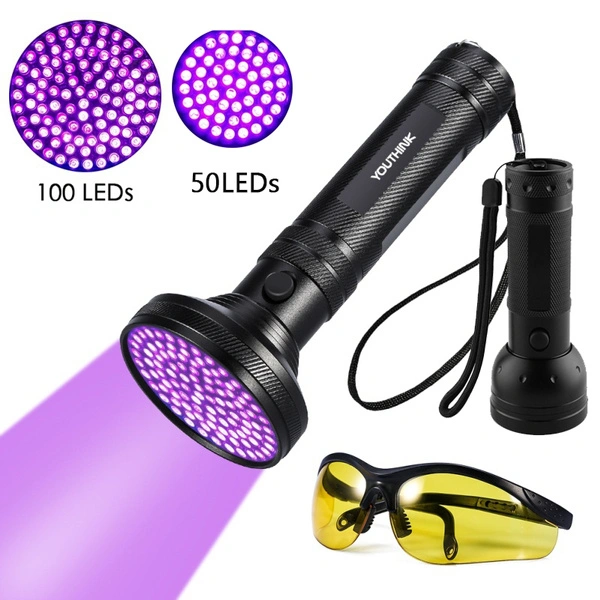 21/51/100LEDs UV Led Flashlight Ultra Violet Torch Light Lamp Blacklight Detector for Dog Urine Pet Stains and Bed Bug