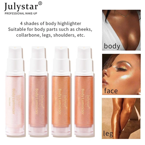 4 Colors Face Contouring Brighten Body Bronzer Glitter Liquid Highlight Makeup Clavicle Brightening Sexy Body Legs Highlighte