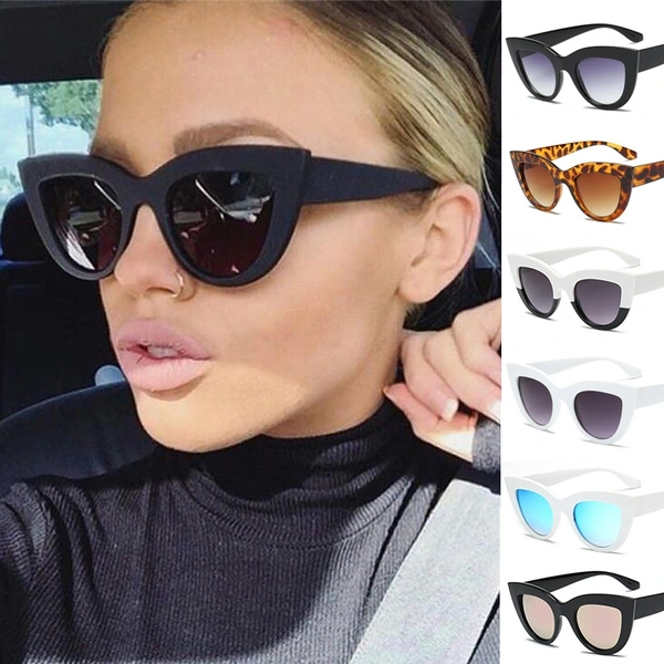 Fashion Cat Eye Sunglasses Women Tinted Color Lens Men Vintage Retro Shaped Sun Glasses Female Eyewear