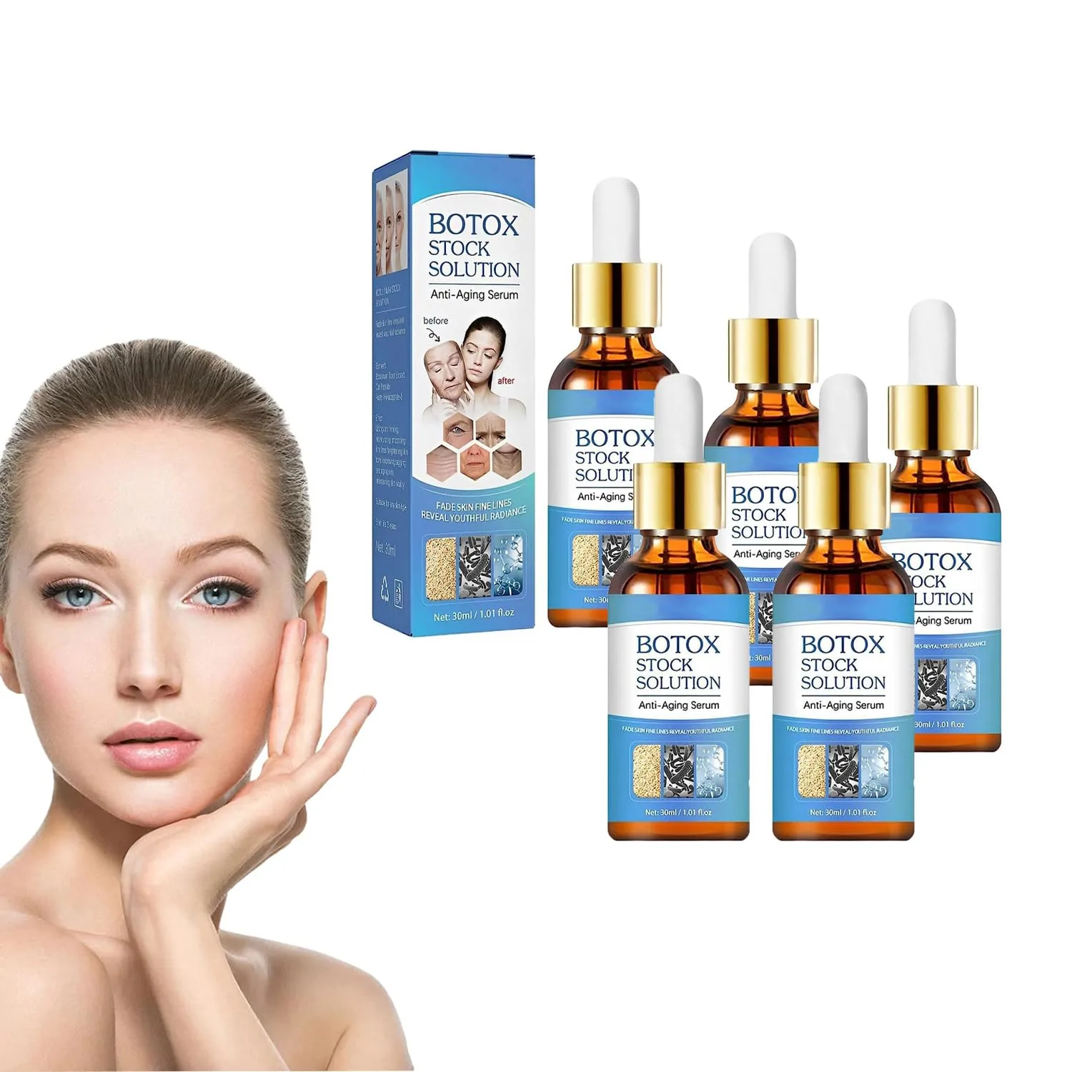 5PCS West & Month Anti Aging Collagen Serum, West and Month, West and Month Anti Aging Collagen Serum, West&month Botox Stock Solution, West&month, West&month Anti Aging Collagen Serum