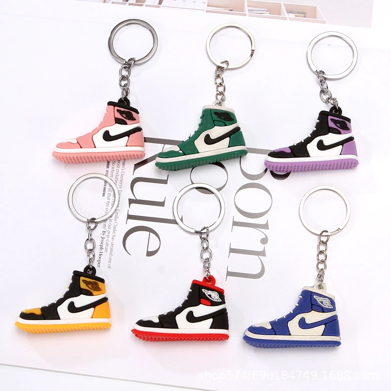 Soft Rubber Three-dimensional Shoe Mold Key Chain