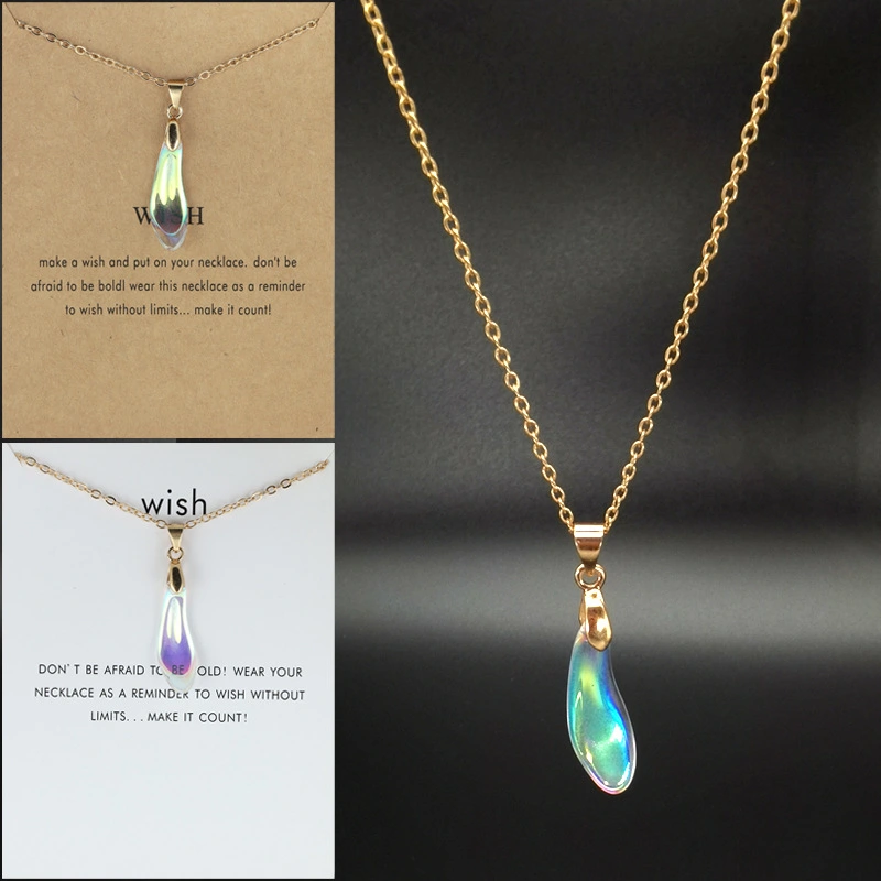 Colorful Glass Slipper Necklace