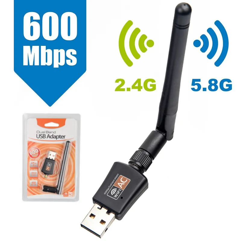 600M dual-frequency wireless network card wifi signal receiving transmitter 2.4/5G Gigabit computer USB wireless network card