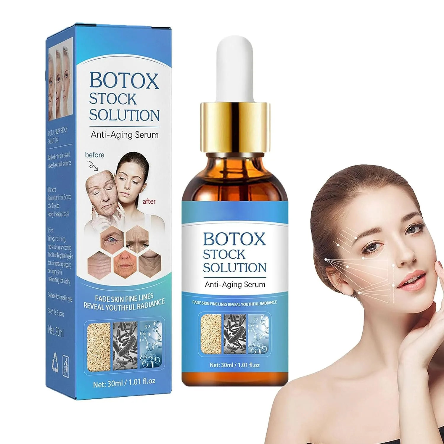 1PCS West&Month Botox Stock Solution Anti-wrinkle, West&month Botox Stock Solution, Firming, Lifting, Smoothing and Smoothing Fine Line Essence