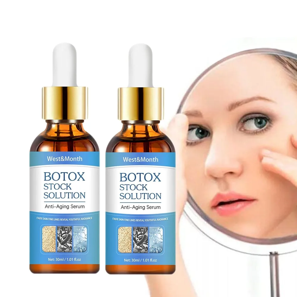 2PCS West and Month Anti Aging Collagen Serum, West & Month Anti Aging Collagen Serum, West&Month Botox Stock Solution, Botox Face Serum, West and Month, Collagen Boost