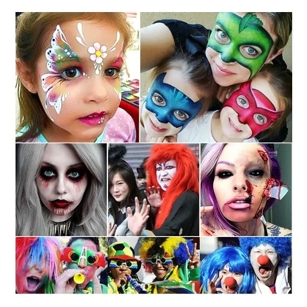 Clown Makeup Eye Stick Face Paint Lipstick, Cream Blendable Body Paint Sticks Professional SFX Halloween Cosplay Costume Makeup,Eye Softball Baseball Football Sports Face Paint Stick