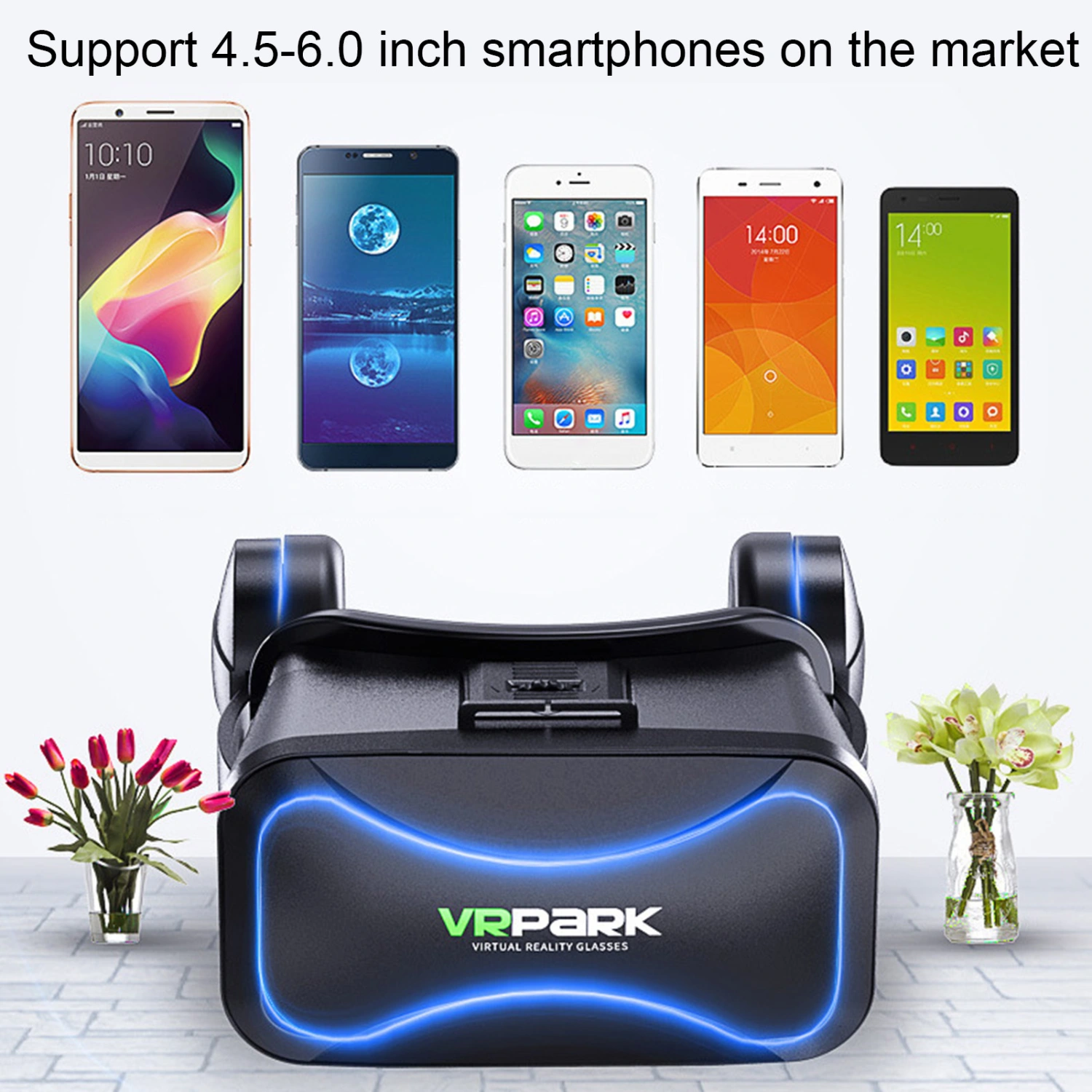 Intelligent 3D Mobile Phone VR Glasses Headset Goggles for Kids Adults