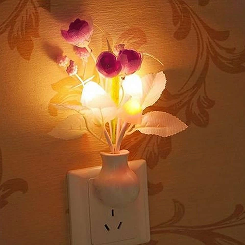 Tulip Flower LED Night Light Soft Romantic Sensor Baby Bed Room Lamp Home Decor