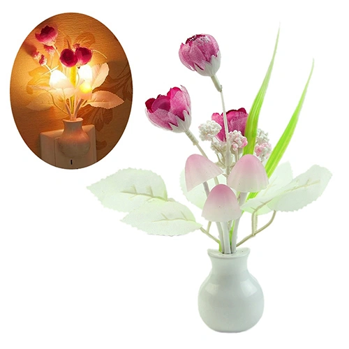 Tulip Flower LED Night Light Soft Romantic Sensor Baby Bed Room Lamp Home Decor