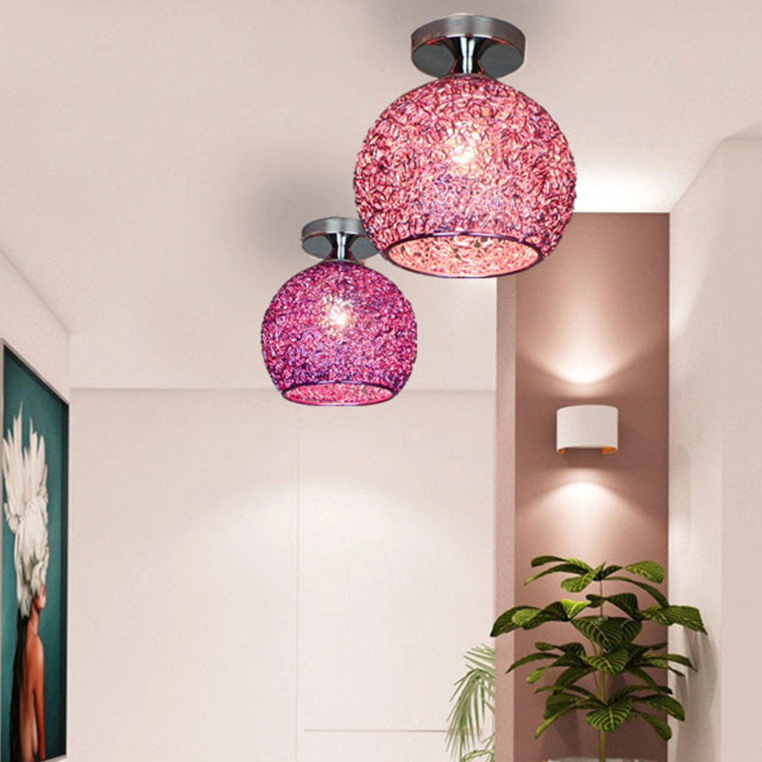Minimalist Ceiling Light Bright Color Aluminium Children Bedroom LED Ceiling Lamp Home Decor