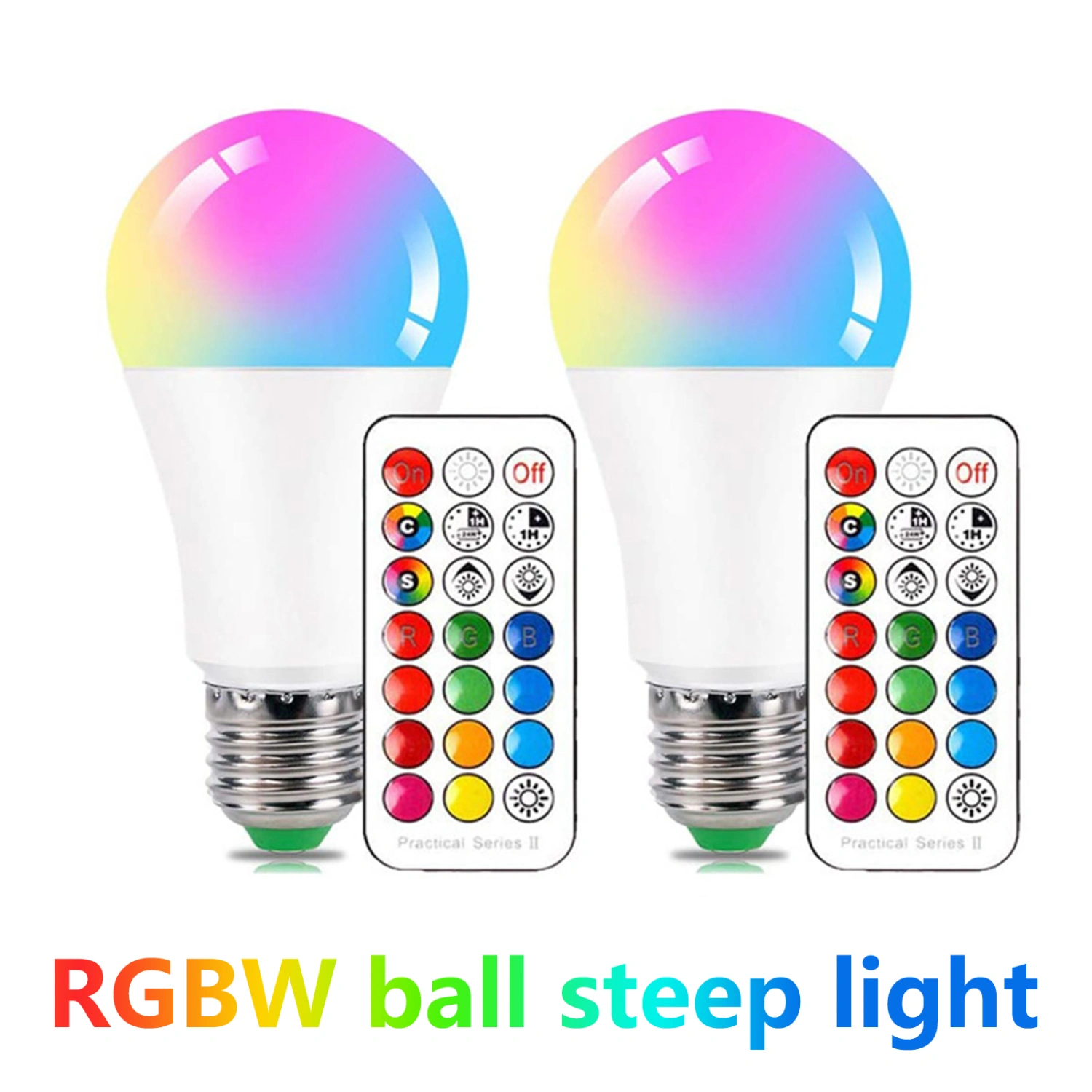 E27 RGB Bulb Timing Function Color Changing Remote Control High Brightness Smart Bulb for Home