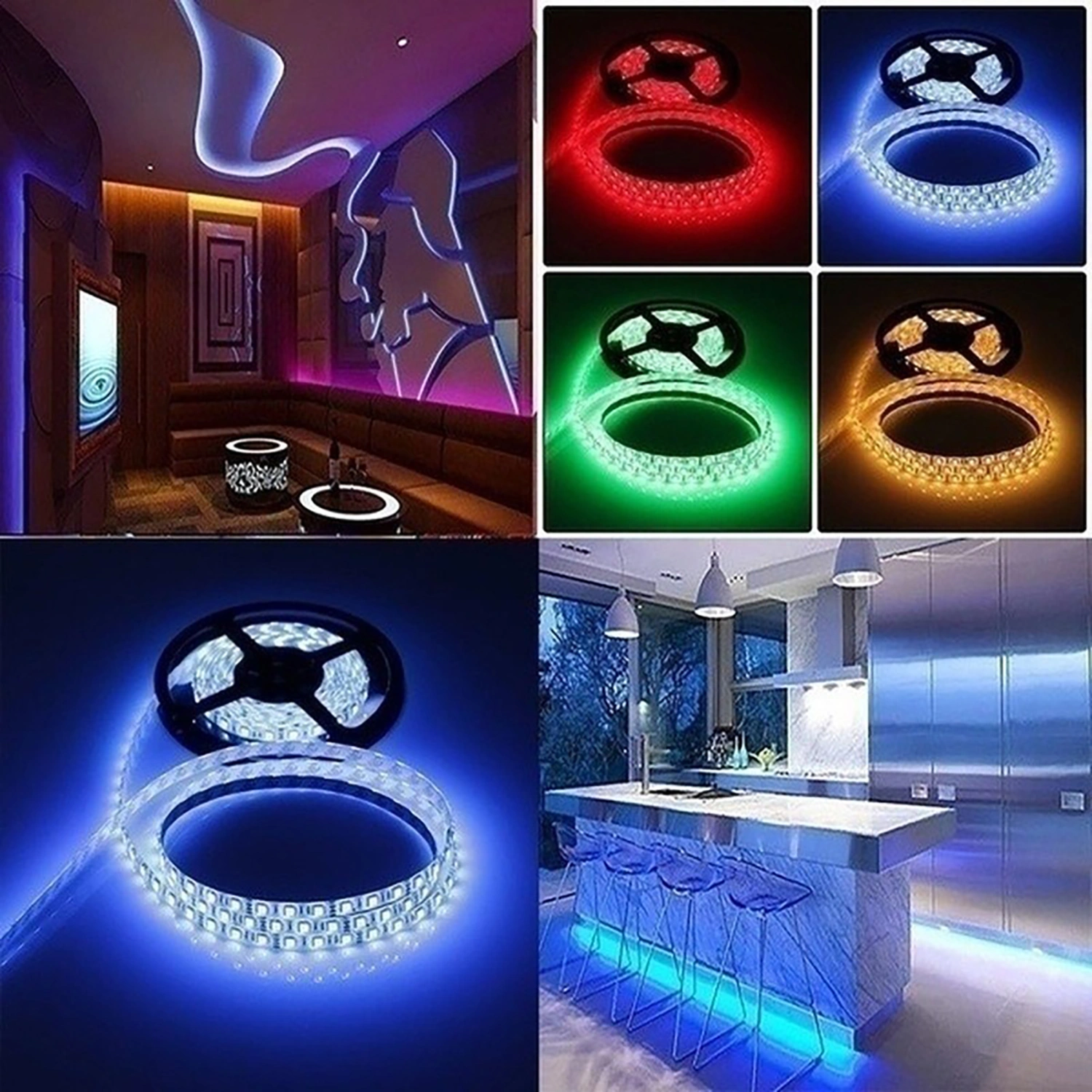 Strip Light LED Safe Flexible Adjustable Long Standby Time Improve Ambience High Brightness LED RGB Atmosphere Strip Light for Home Use