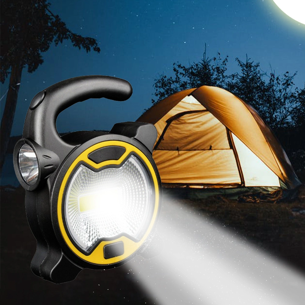 Outdoor Camping Hiking Portable COB LED Flashlight Emergency Lamp Spotlight
