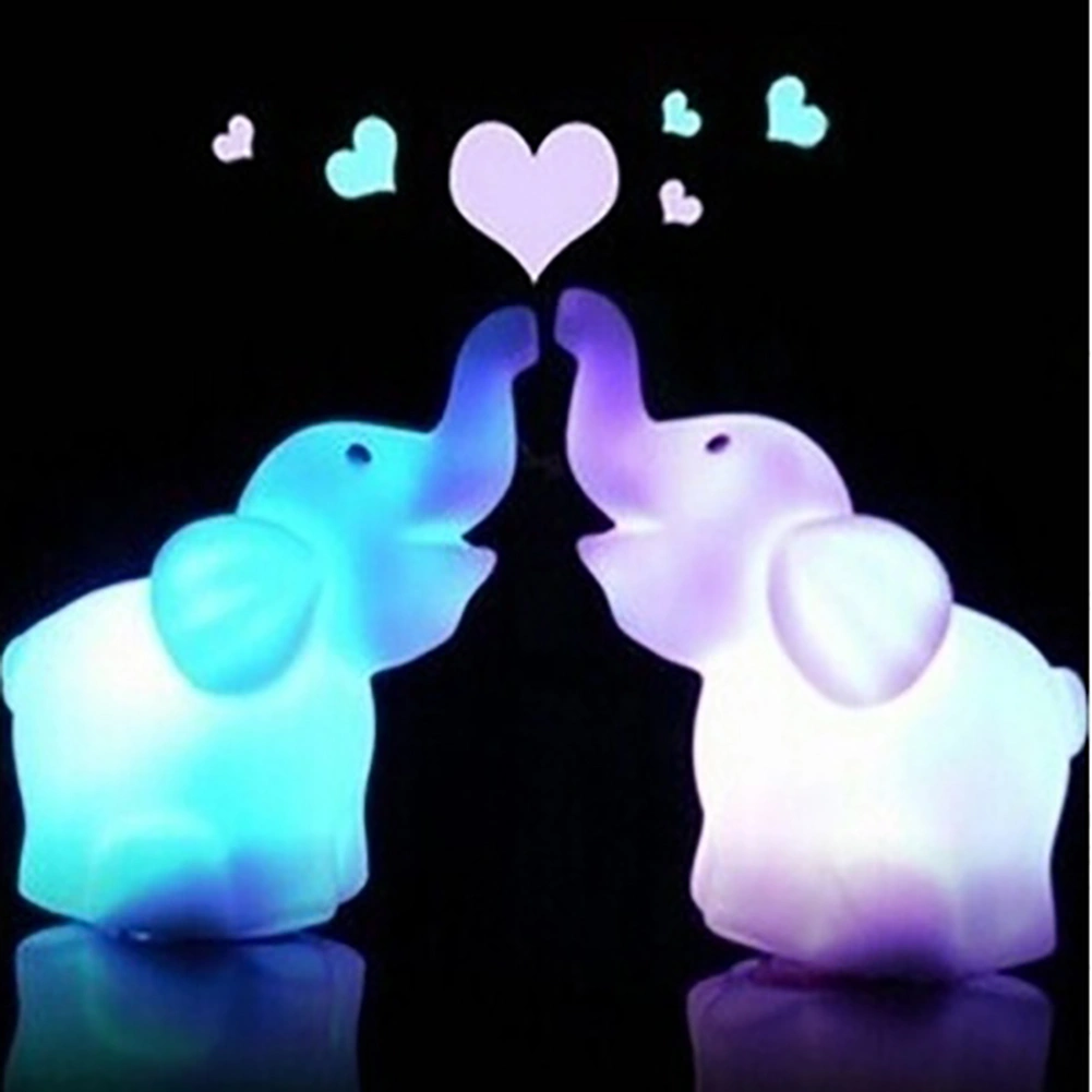 Lovely Elephant 7 Changing Colors On/Off Switch LED Night Light Children Gift