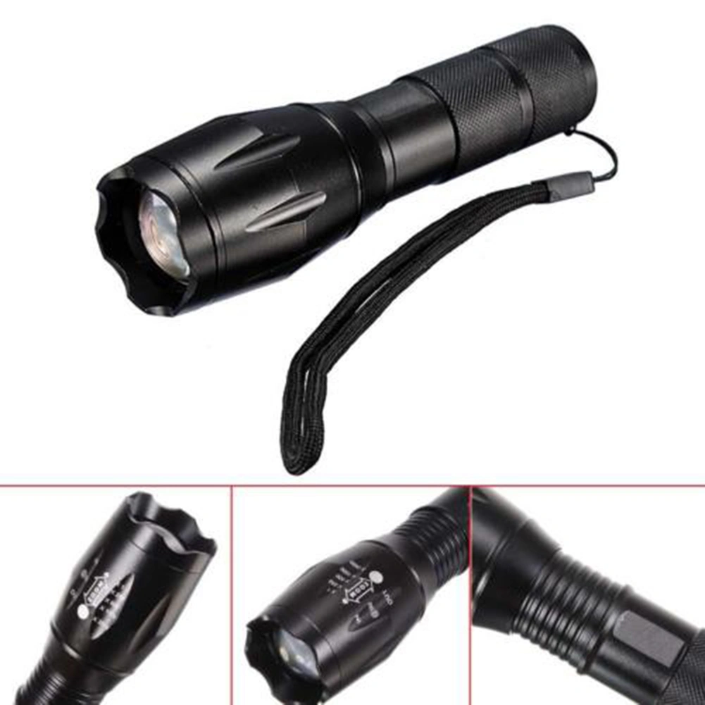 Zoomable 5 Modes LED Flashlight Outdoor Camping Torch Lamp Super Bright Light
