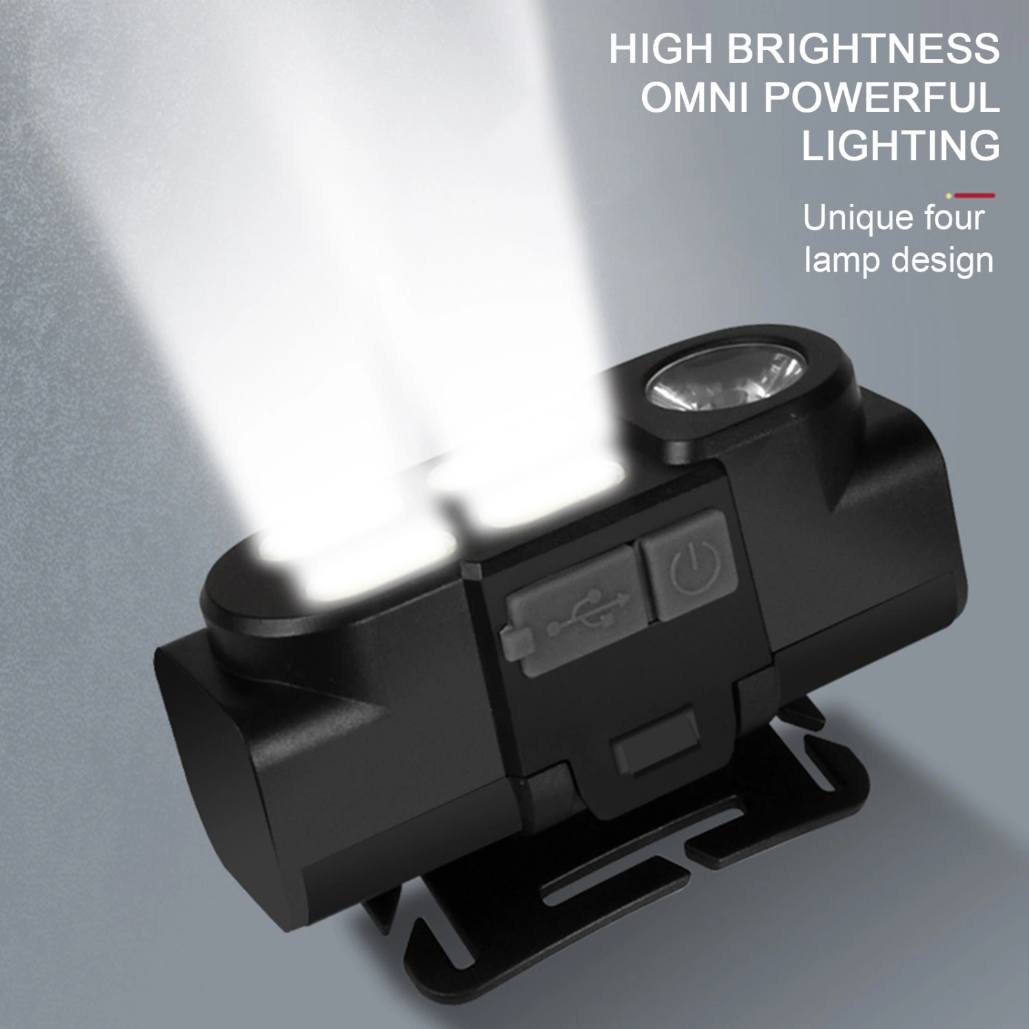 LED Headlight Multiple Lighting Modes Rechargeable High Brightness Ultra-Light Angle Adjustable Outdoor Illumination Plastic USB Charging Powerful Night Fishing LED Headlight for Outdoor