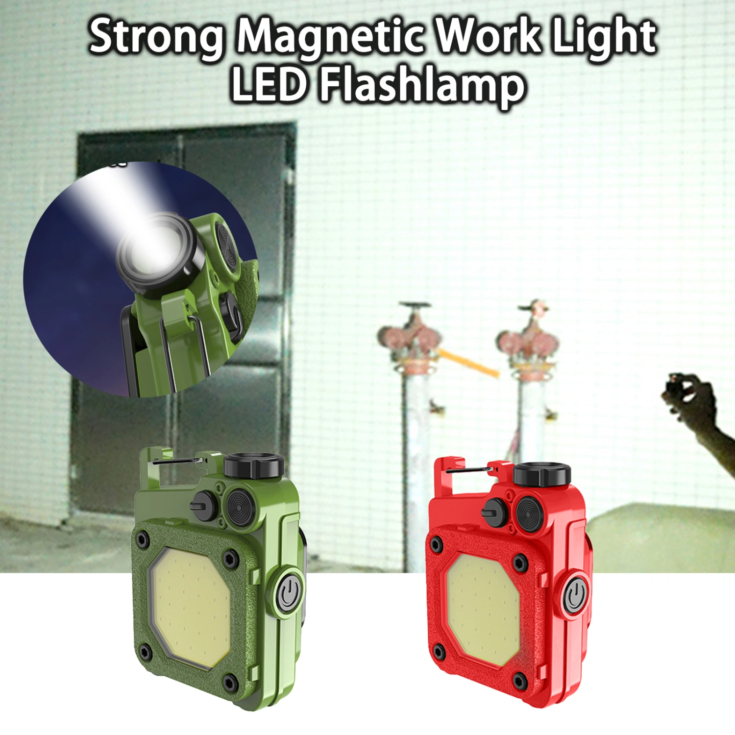 Mini Keychain COB Flashlight 6 Gear Superbright Rechargeable Portable Strong Magnetic Work Light LED Flashlamp Outdoor Supplies