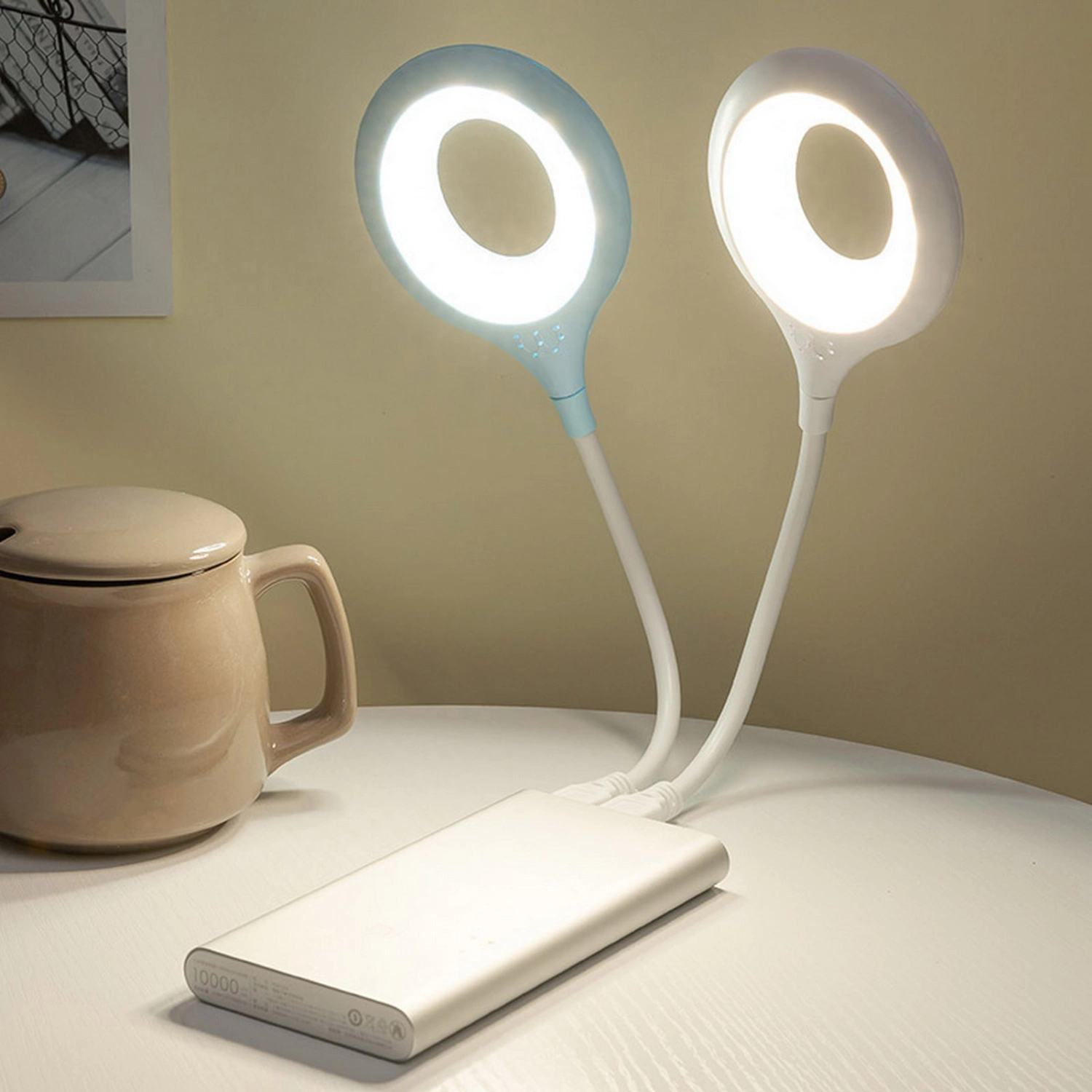 USB LED Light Ultra-Bright Flicker Free Flexible Hose Design Non-Glaring Energy Saving Illumination ABS Night Light Bendable USB Plug-and-Play LED Lamp for Home