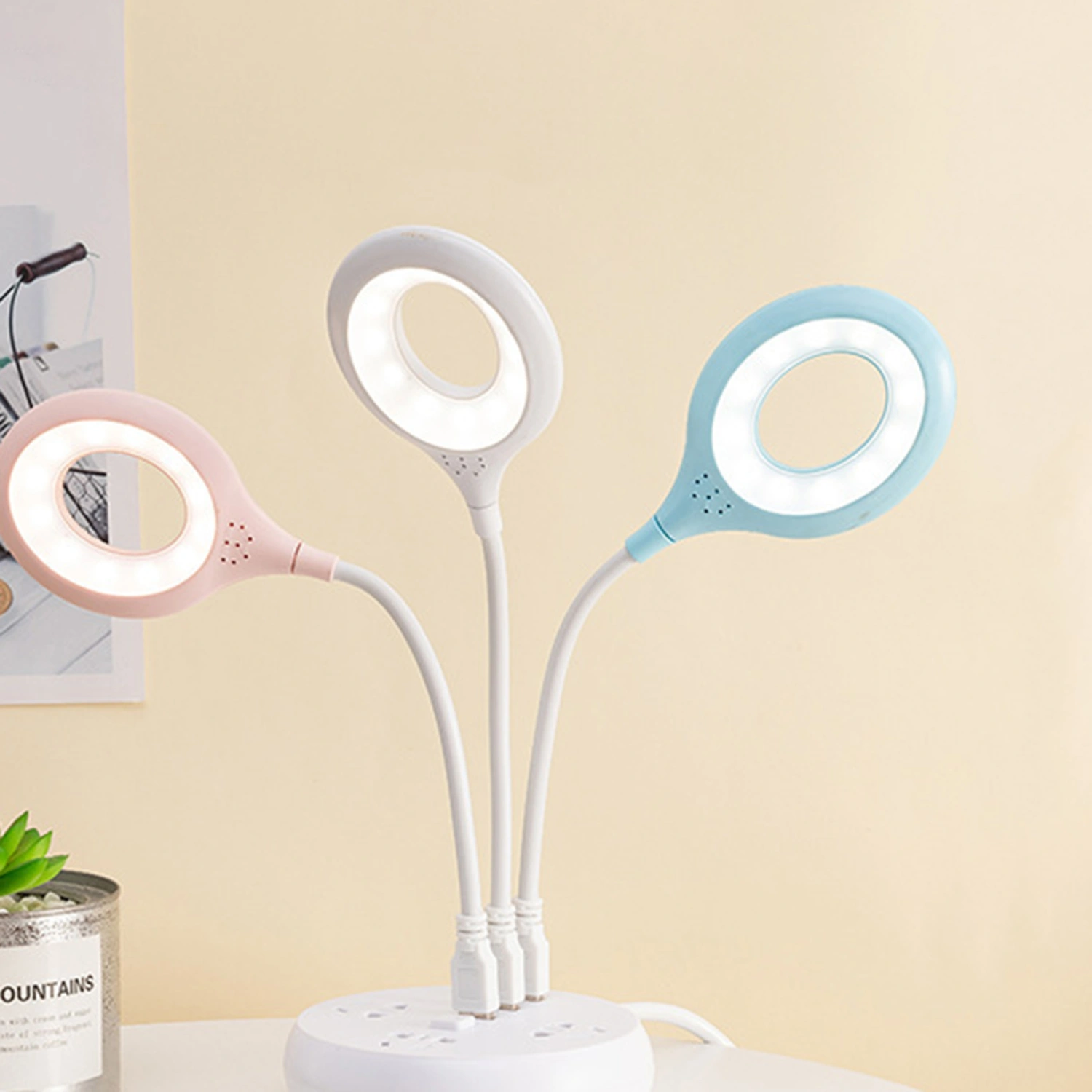 USB LED Light Ultra-Bright Flicker Free Flexible Hose Design Non-Glaring Energy Saving Illumination ABS Night Light Bendable USB Plug-and-Play LED Lamp for Home