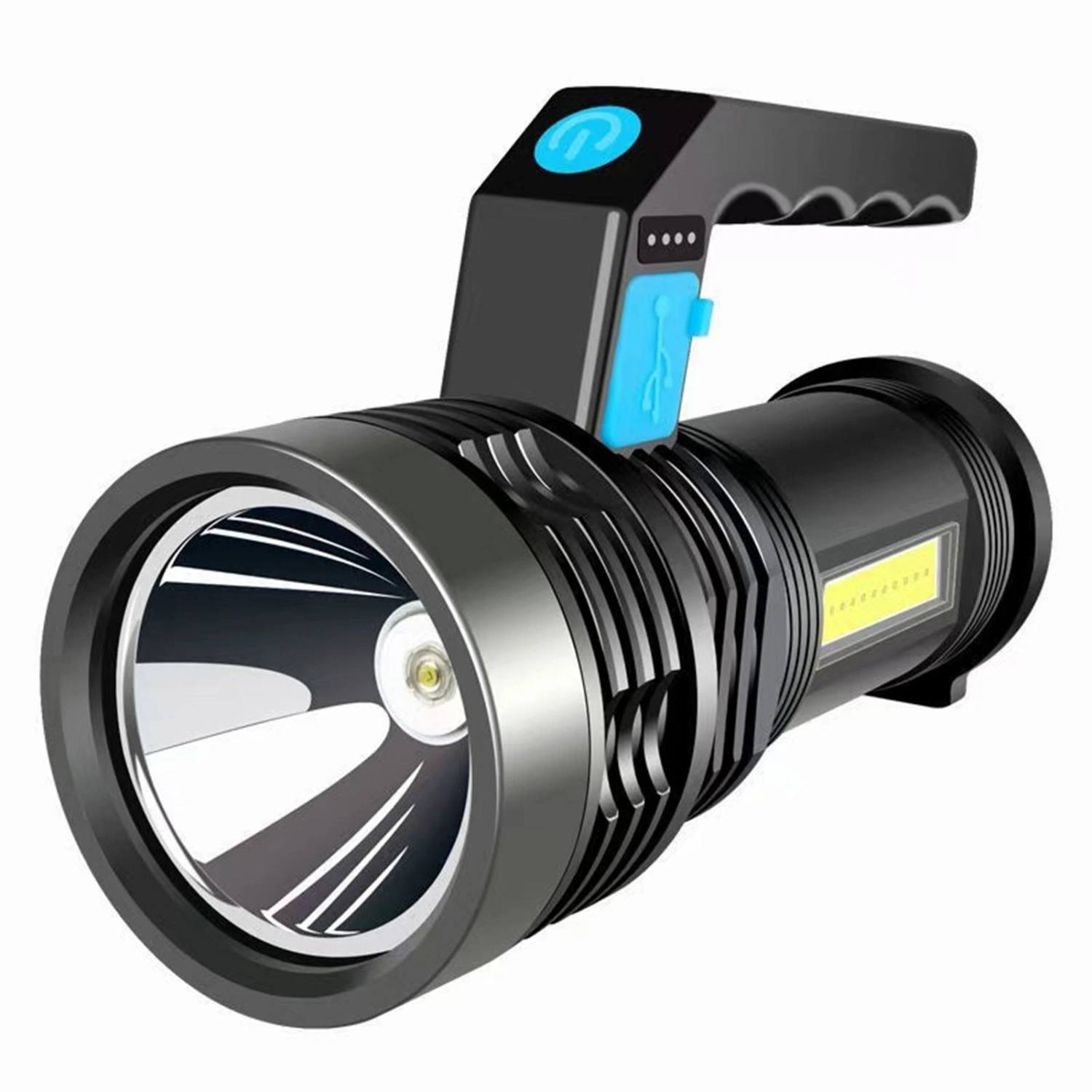 LED Searchlight Rechargeable High Brightness IP44 Waterproof Handy LED Torch Flashlight for Outdoor