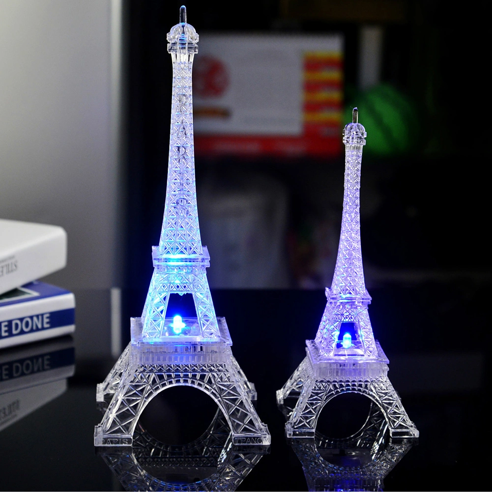 Mini Eiffel Tower LED Color Changing Night Light Home Bedroom Party Lamp Decor