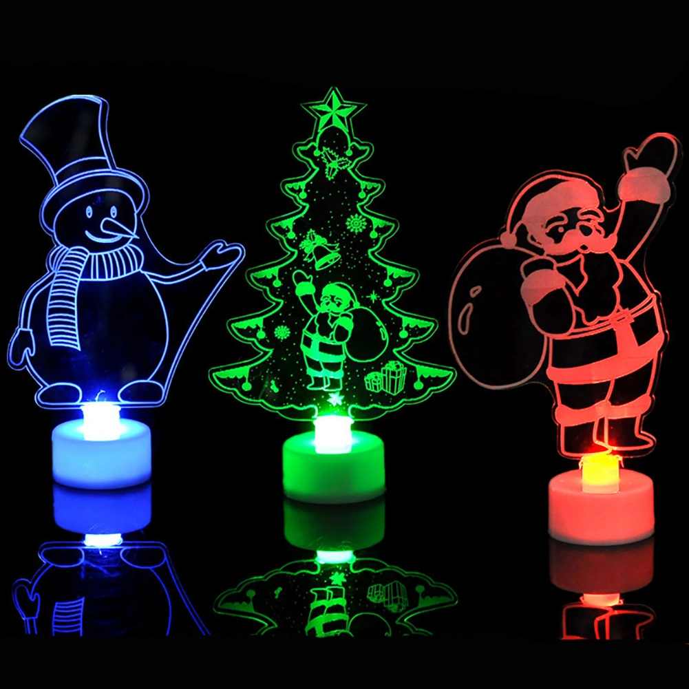 Christmas Tree Santa Claus Snowman LED Night Light Home Decor Lamp Xmas Gift