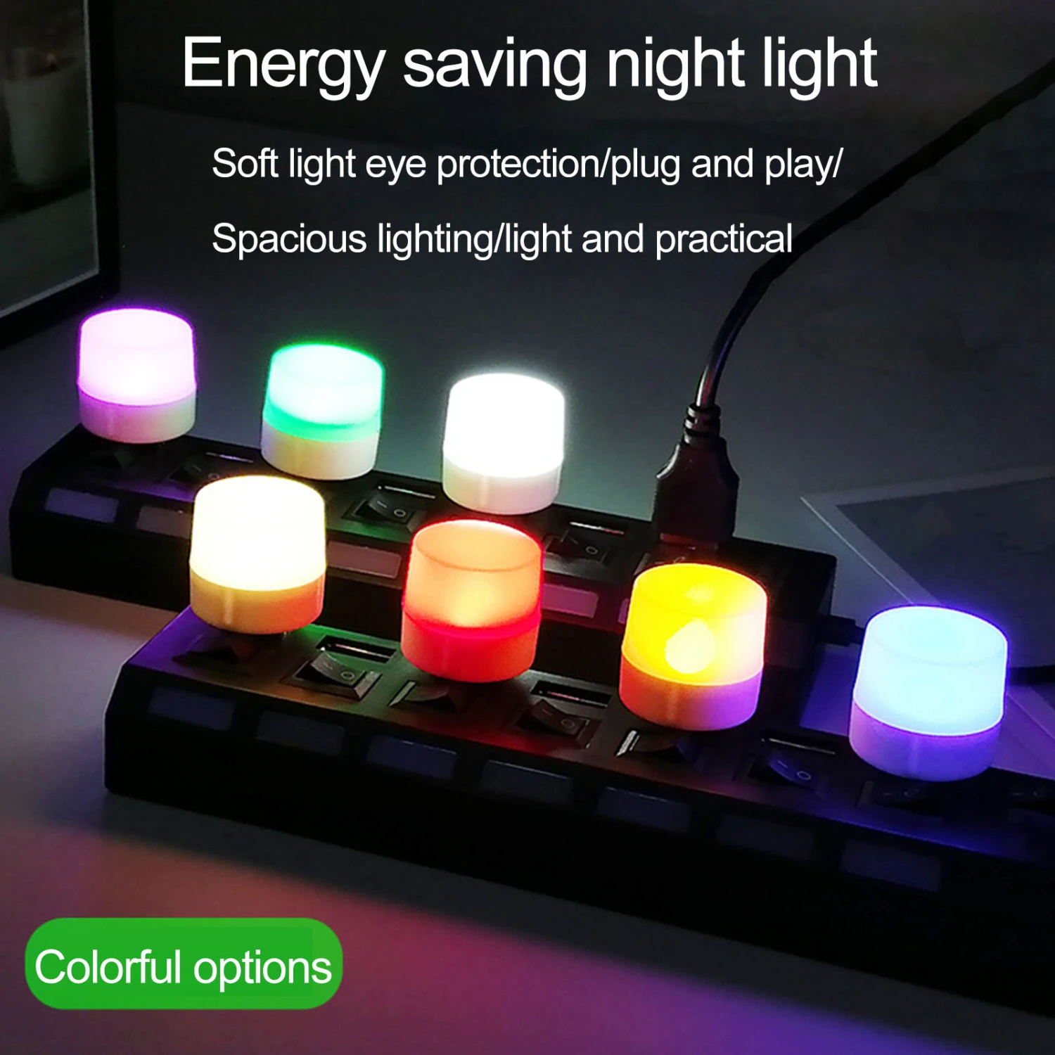 USB Night Light No Video Flash Soft Light Plug And Play Light-transmitting Lampshade Decorative Desktop Decoration Long Service Life Energy-saving Ambient Light for Bedroom