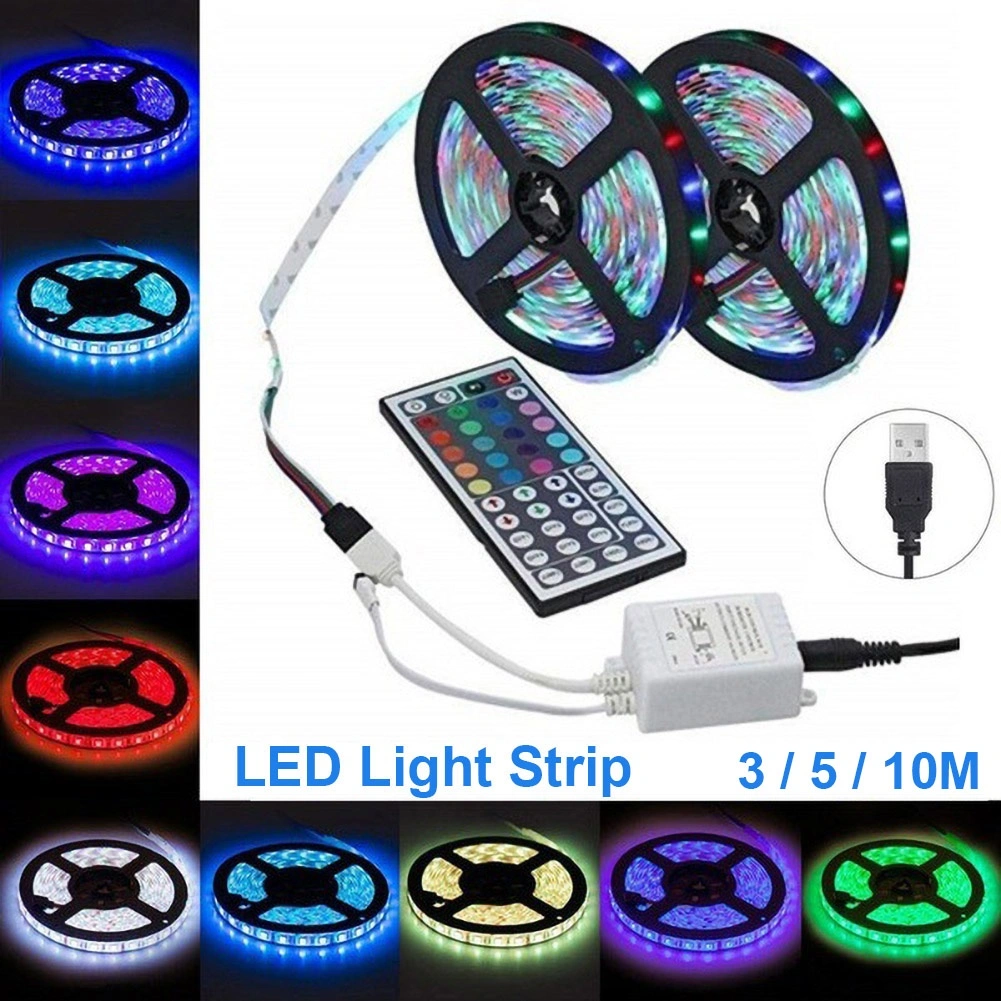 Colour-changing 300 LED Light Strip 44-key Remote Controller Bar Party Decor