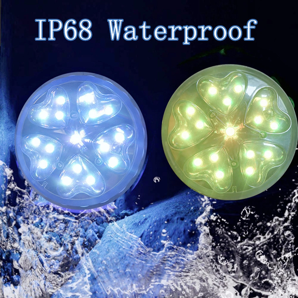 2Pcs Waterproof Colorful LED Waterscape Light Floating Swimming Pool Decor Lamp