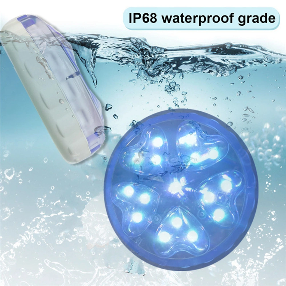 2Pcs Waterproof Colorful LED Waterscape Light Floating Swimming Pool Decor Lamp