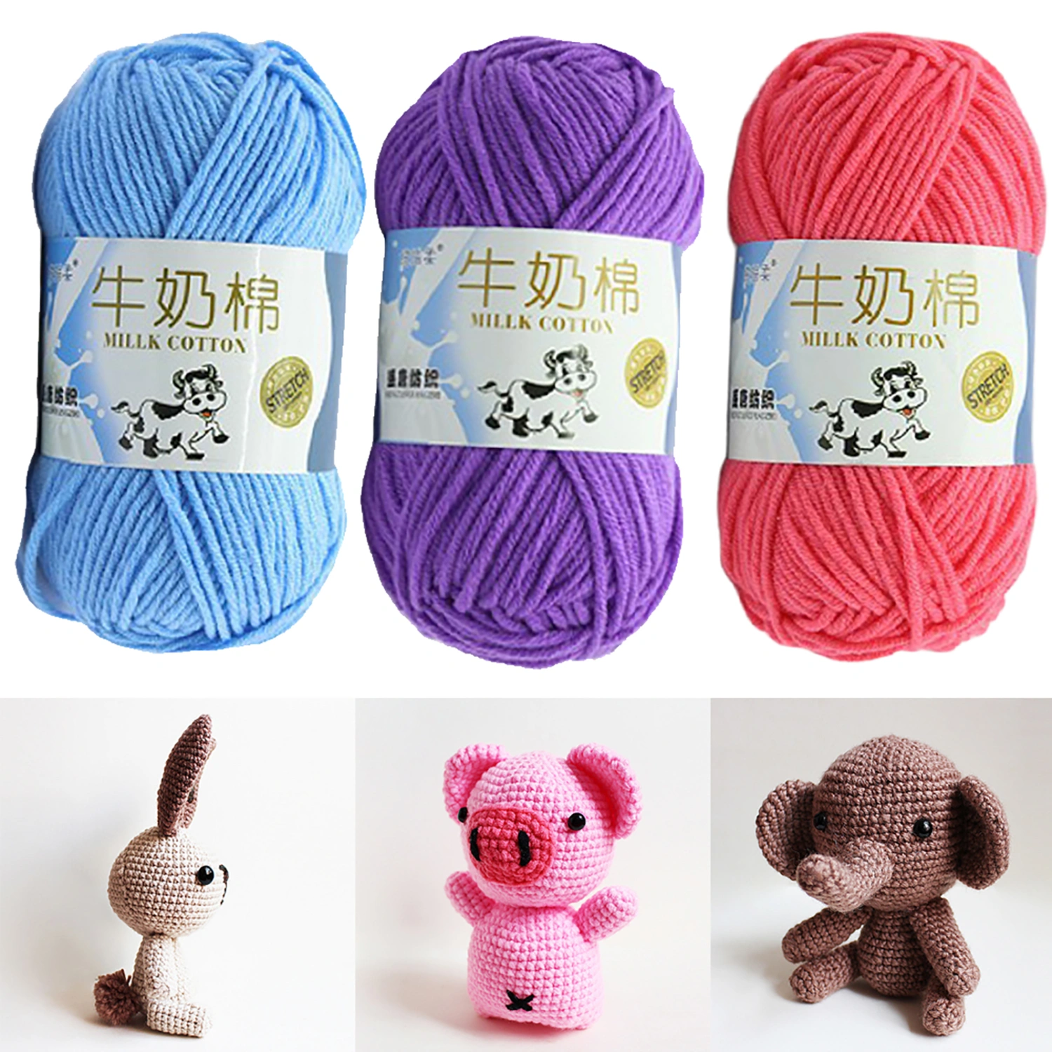 Soft Yarn Eye-catching Various Occasions Daily Accessories Acrylic Yarn Skeins Bulk Yarn Kit for Gift
