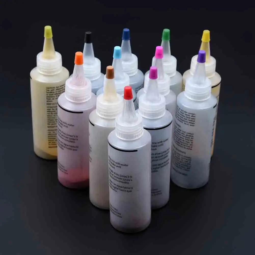 12 Colors DIY Permanent Tie Dye Pigment Set for Fabric Textile Crafts Clothes