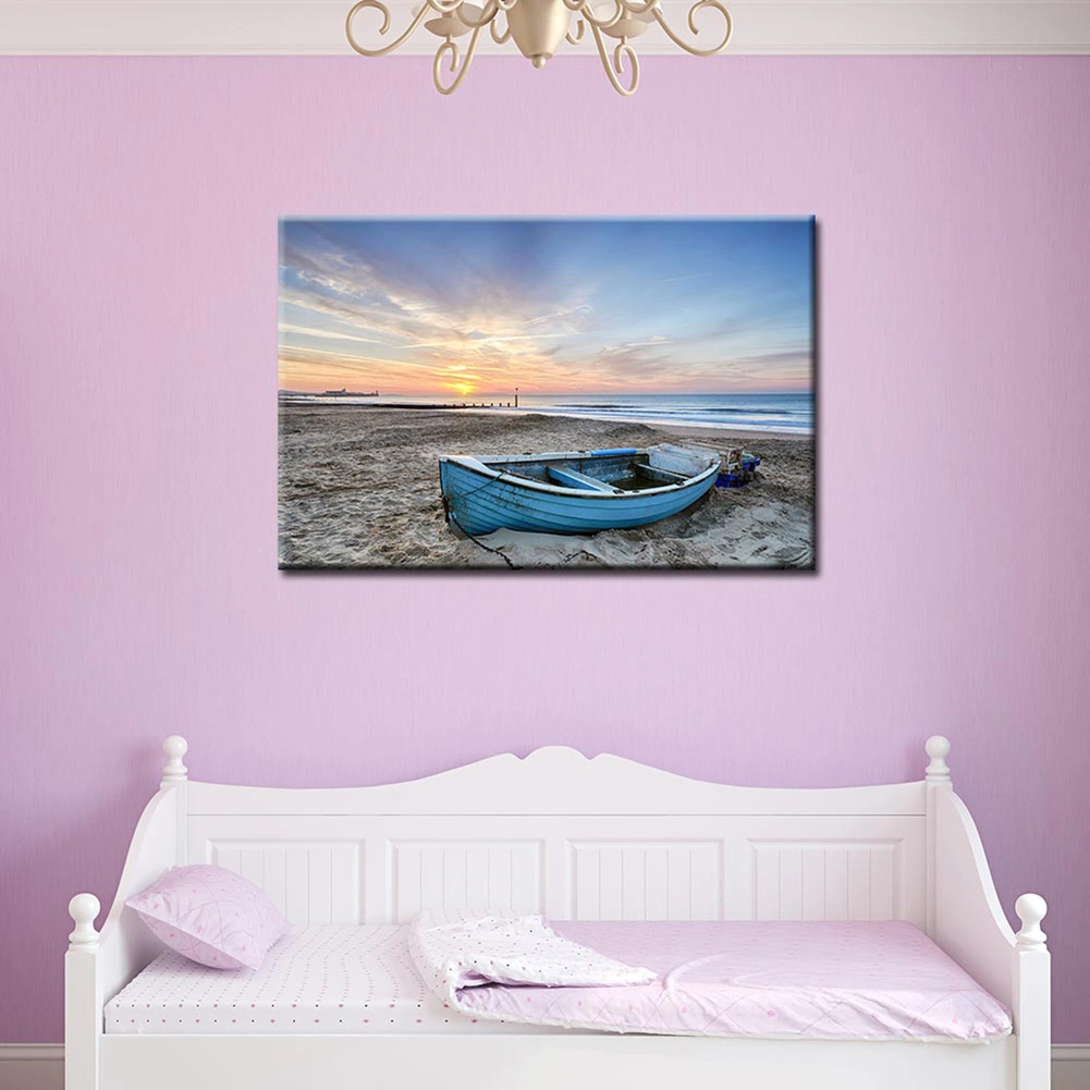 Beach Boat Painting Wall Living Room Bedroom Picture Poster Background Decor