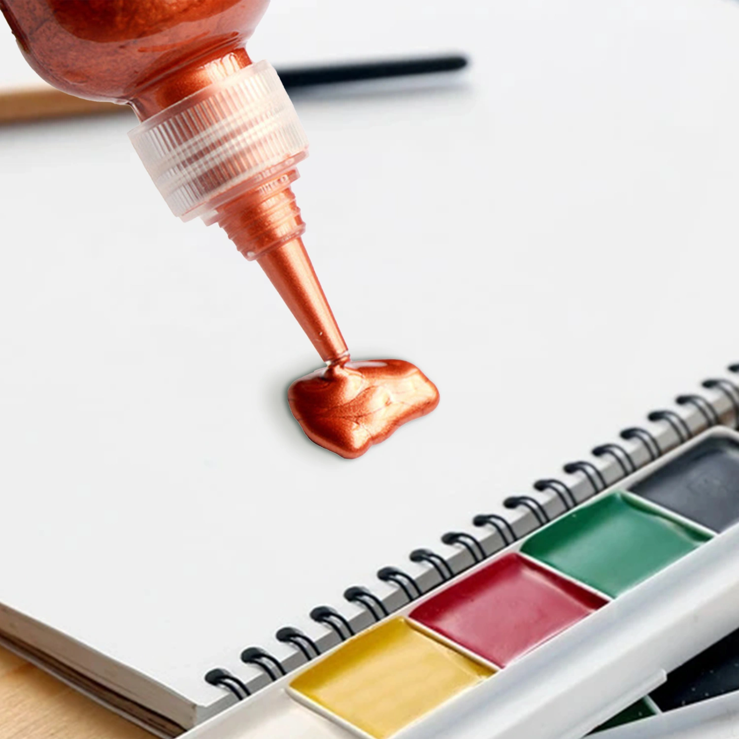 1 Bottle Vivid Colors Acrylic Paint Fine Pastes Novelty Stylish Metallic Fluid Vinyl Paint Craft Supplies